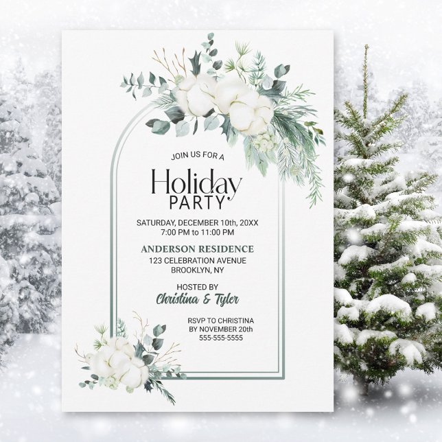 Julfesten Eucalyptus Arch Inbjudningar (Skapare uppladdad)