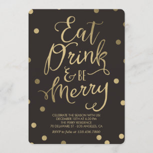 Julfesten Färg som kan redigeras för snabbsammansl Inbjudningar