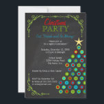 Julfesten Färgkort i Julgran Inbjudningar<br><div class="desc">© Socialite Designs. Fira julhelgen med dina vänner, familj eller medarbetare genom att skicka ut den här färgstarka inbjudan till Julgran julfest. Vår polka-dot-Julgran är full med en gult stjärna och hörnen har elegant, vintage design inslag. Ändra enkelt malltexten med din händelseinformation. Bakgrunden till ritytan gör att inslag-popup-mönstret från inbjudan....</div>