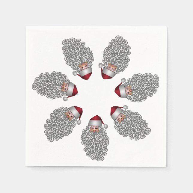 Julfesten Festive Santa Ring Pappersservett (Framsidan)