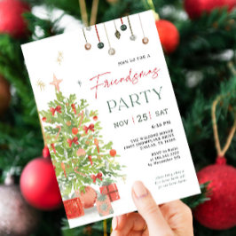 Julfesten Friendsmas Party Julgran Inbjudningar