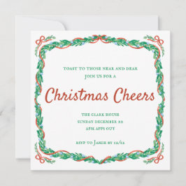 Julfesten Garland och Bows Julturer Inbjudningar