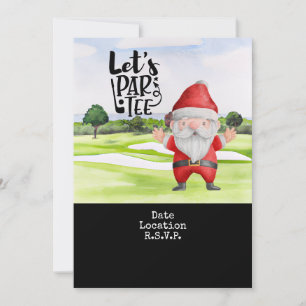 Julfesten Golf Jultomten jul - spara Inbjudningar