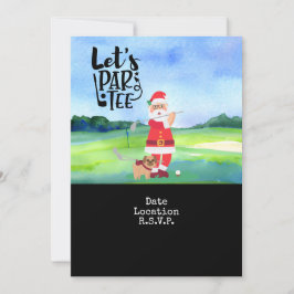 Julfesten Golf Jultomten jul - spara Inbjudningar