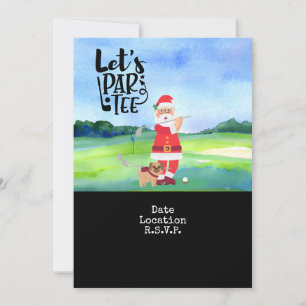 Julfesten Golf Jultomten jul - spara Inbjudningar