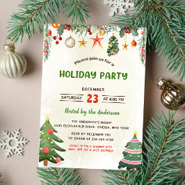 Julfesten Grey jul Ornaments Inbjudningar