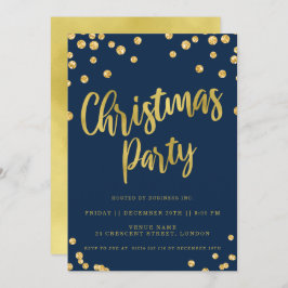 Julfesten Guld Navy jul Corporate Inbjudningar