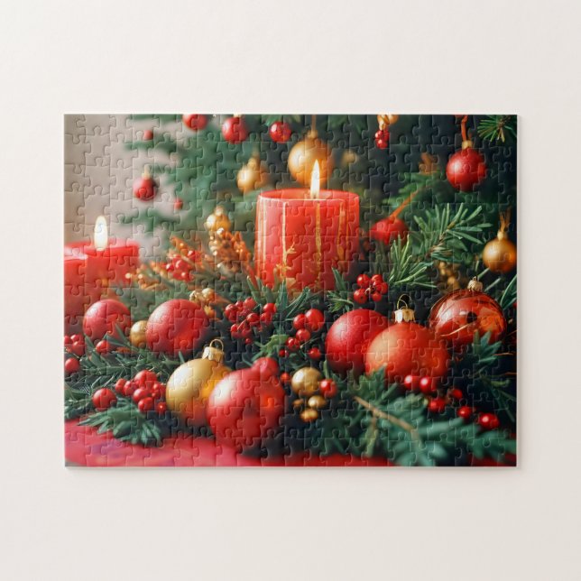 Julfesten Helgdag Firande Pussel (Horisontell)