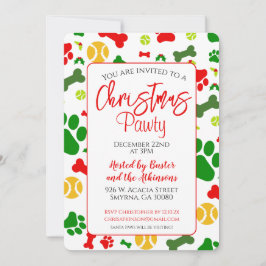 Julfesten hund Jul Pawty Inbjudningar