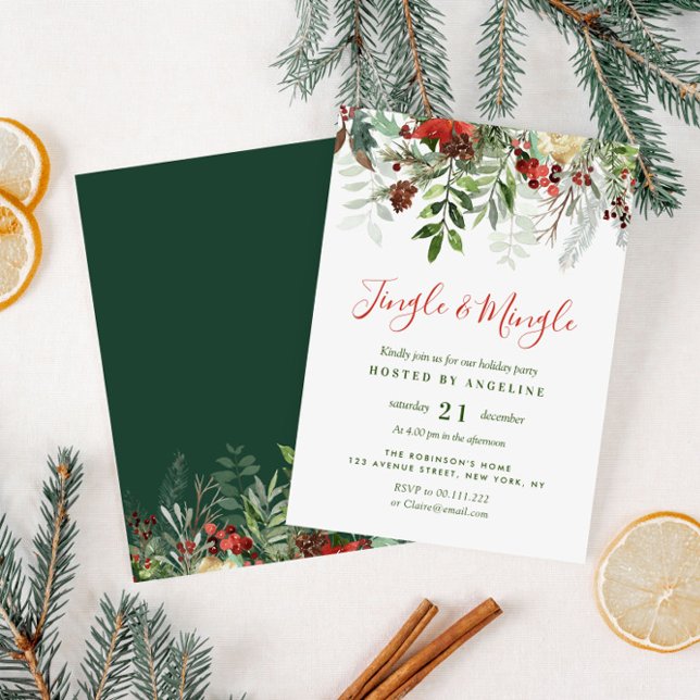 Julfesten Jingle & Mingle christmas Inbjudningar (Skapare uppladdad)