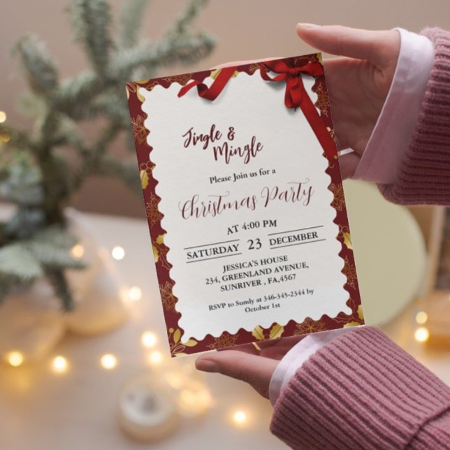 Julfesten Jingle & mingle christmas party Inbjudningar (Skapare uppladdad)