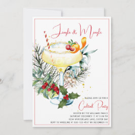 Julfesten Jingle och Mingle Cocktail Inbjudningar