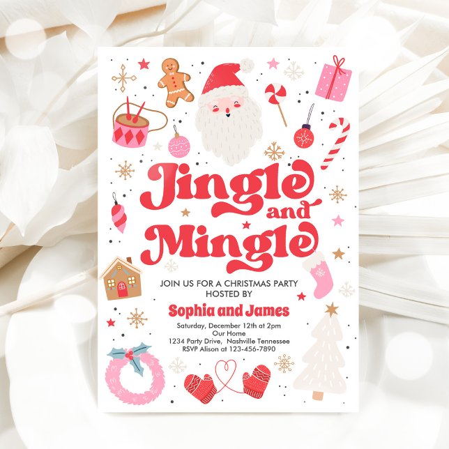 Julfesten Jingle och Mingle jul Party Inbjudningar (Skapare uppladdad)