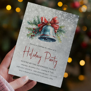 Julfesten Jul Bell och Gräs Brunches Inbjudningar