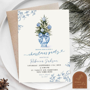Julfesten Jul Winter Chinoiserie Inbjudningar