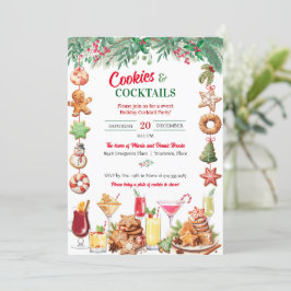 Julfesten Julkookies och Cocktails Inbjudningar