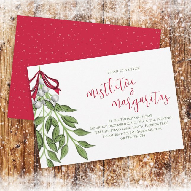 Julfesten jultomte Greenery Foliage Inbjudningar (Skapare uppladdad)