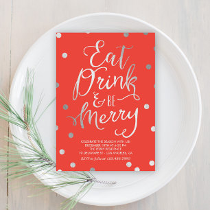 Julfesten Märk merriment Editable Färg Inbjudningar