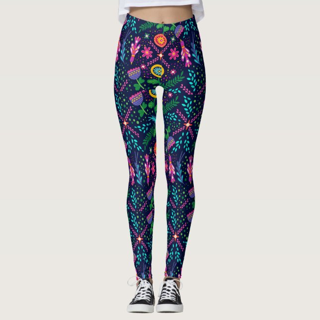 Julfesten Mönster Leggings (Framsida)