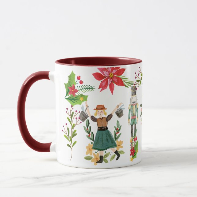 Julfesten Nutcracker Ballet Maroon Mugg (Vänster)