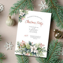 Julfesten Poinsettia Red Berries jul