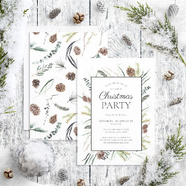 Julfesten Rustic Eucalyptus Dusty Winter Inbjudningar