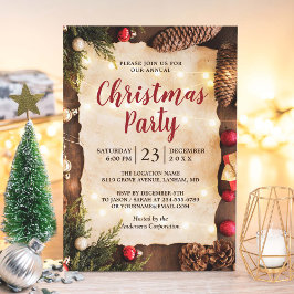 Julfesten Rustic jul Atmosphere Ljus Inbjudningar