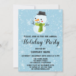 Julfesten Snögubbe White Snö Inbjudningar