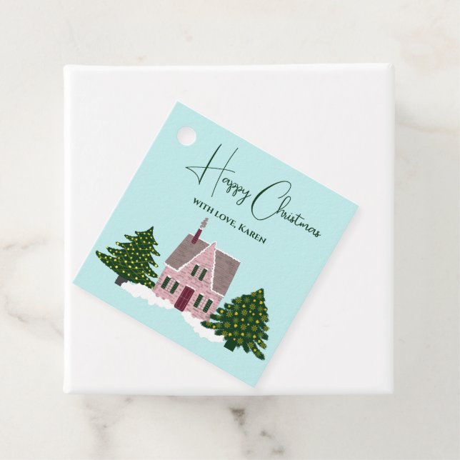 Julfesten Träd Märkre Gåvor Etiketter (På plats)