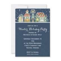 Julfesten Village Homes Winter Snö Scene