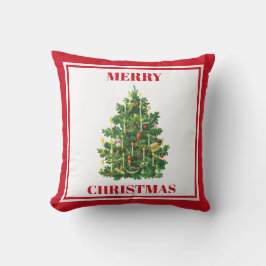 Julfesten Vintage jul Träd Kudde