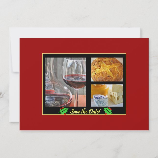 Julfestens Spara-datum Inbjudningar (Framsida)