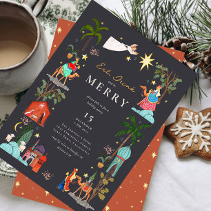 Julfestin Inbjudan för de Tre Visa Männen
