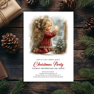 Julfestin Invitation Vintage Vinterscen Mysig Inbjudningar