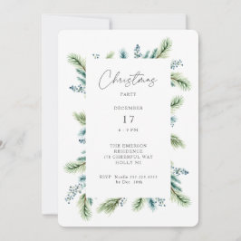 Julfestinbjudan Boho Spruce och Fir Inbjudningar
