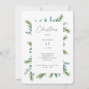 Julfestinbjudan Boho Spruce och Fir Inbjudningar