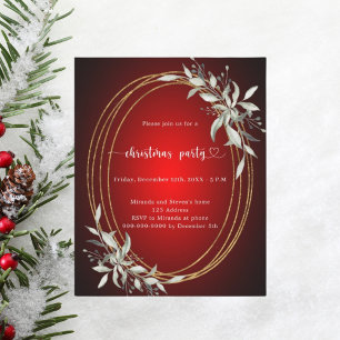Julfestinbjudan från Red guld