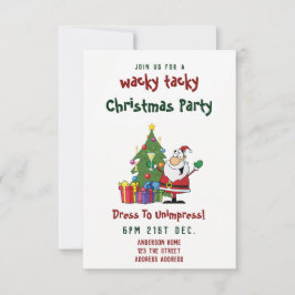 Julfestinbjudan från TACKY, Finny Santa Inbjudningar