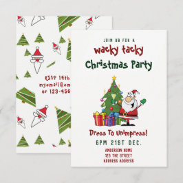 Julfestinbjudan från TACKY, Finny Santa Inbjudningar