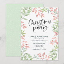 Julfestinbjudan | Holly löv