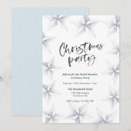 Julfestinbjudan | silver stjärnor inbjudningar