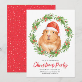 Julfestinbjudan | Söt hamsterkrans Inbjudningar