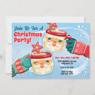 Julfestinbjudan till Santa Mugg Inbjudningar