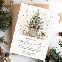 Julfestinladning | Elegant krukad julgran