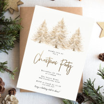 Julfestinladning | Elegant vit vinter