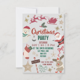 Julfestinladning för barn och familjer inbjudningar