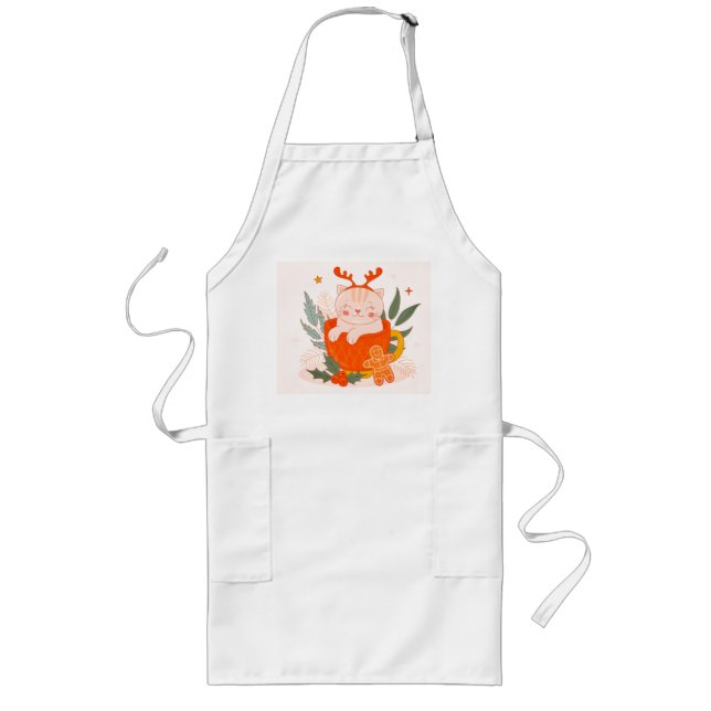 Julfestivalen helgdag apron långt förkläde (Framsidan)