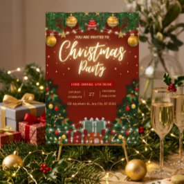Julfestlig inbjudan till julfest