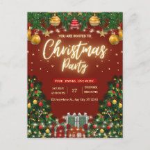 Julfestlig inbjudan till julfest
