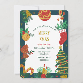 Julfestlig inbjudan till julfest
